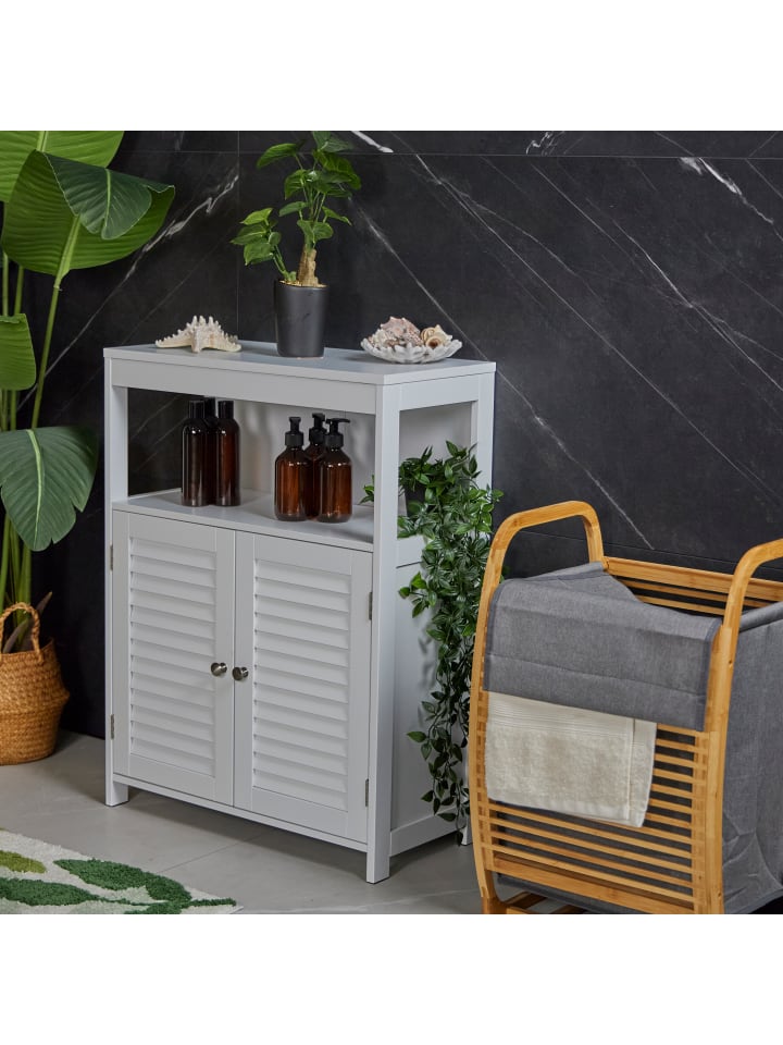 relaxdays Badschrank in Weiß - (B)60 x (H)80 x (T)29 cm günstig kaufen onesize
