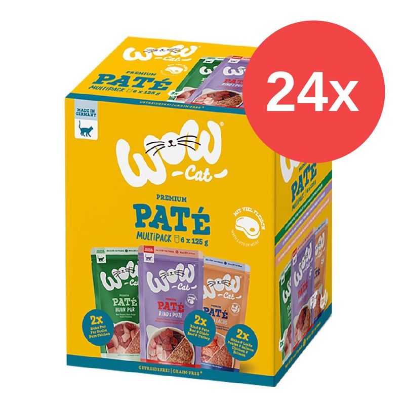 Sparpaket WOW Cat Adult Multipack 24 x 125 g