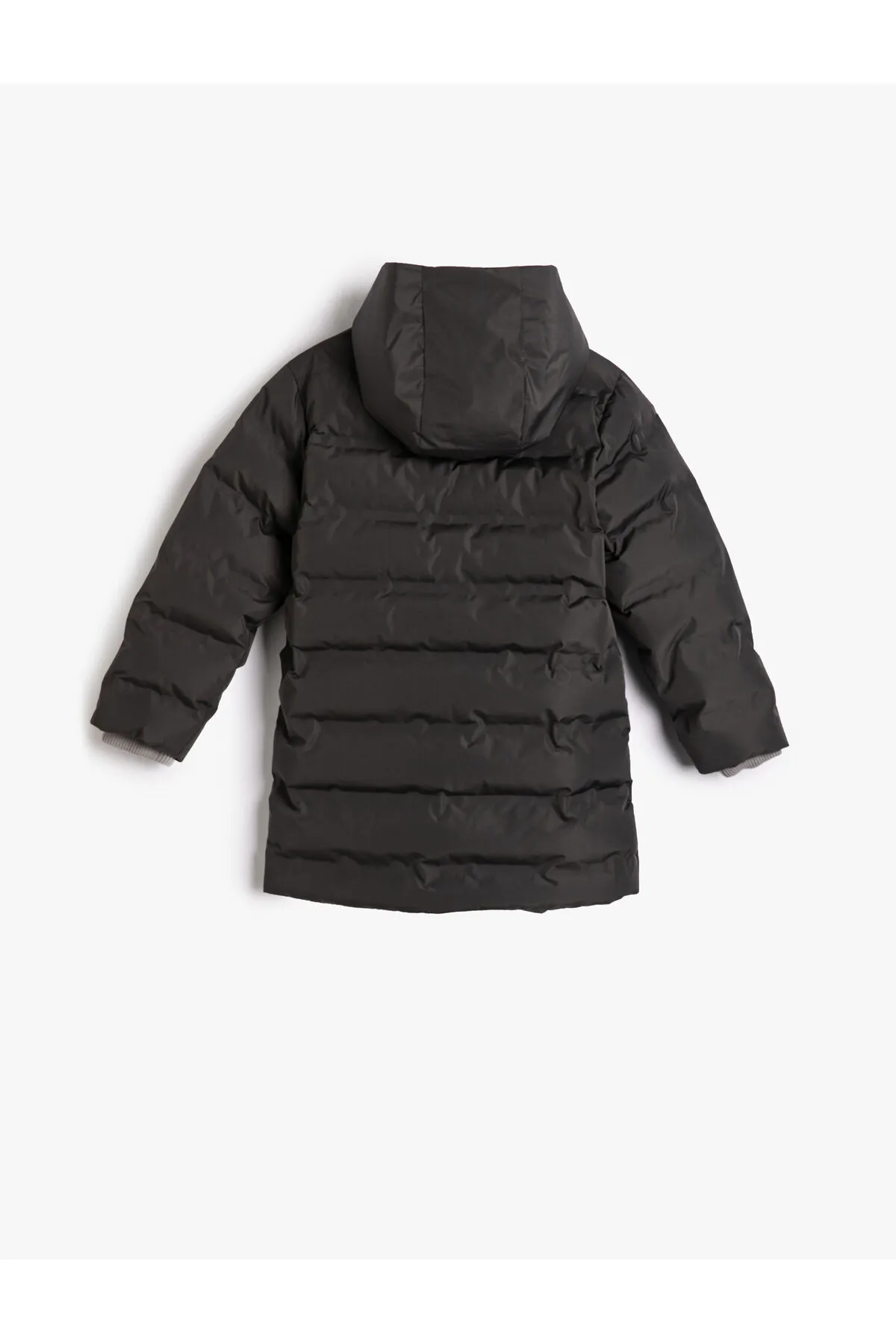 Koton  Lange Pufferjacke mit Fleecefutter und gesteppter Windklappe mit Kapuze