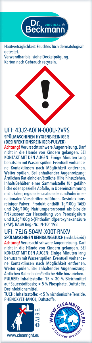 Spülmaschinen-Reiniger Hygiene, 75 ml