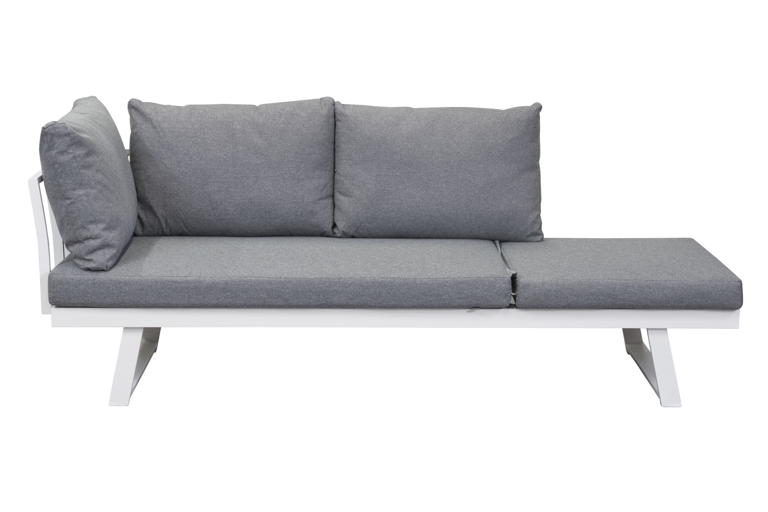 LC Garden Loungesofa LC Garden Sunewo Multifunktionssofa weiß 3-Sitzer Polstergarnitur