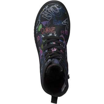 Barbarella Schnür Boots in schwarz
