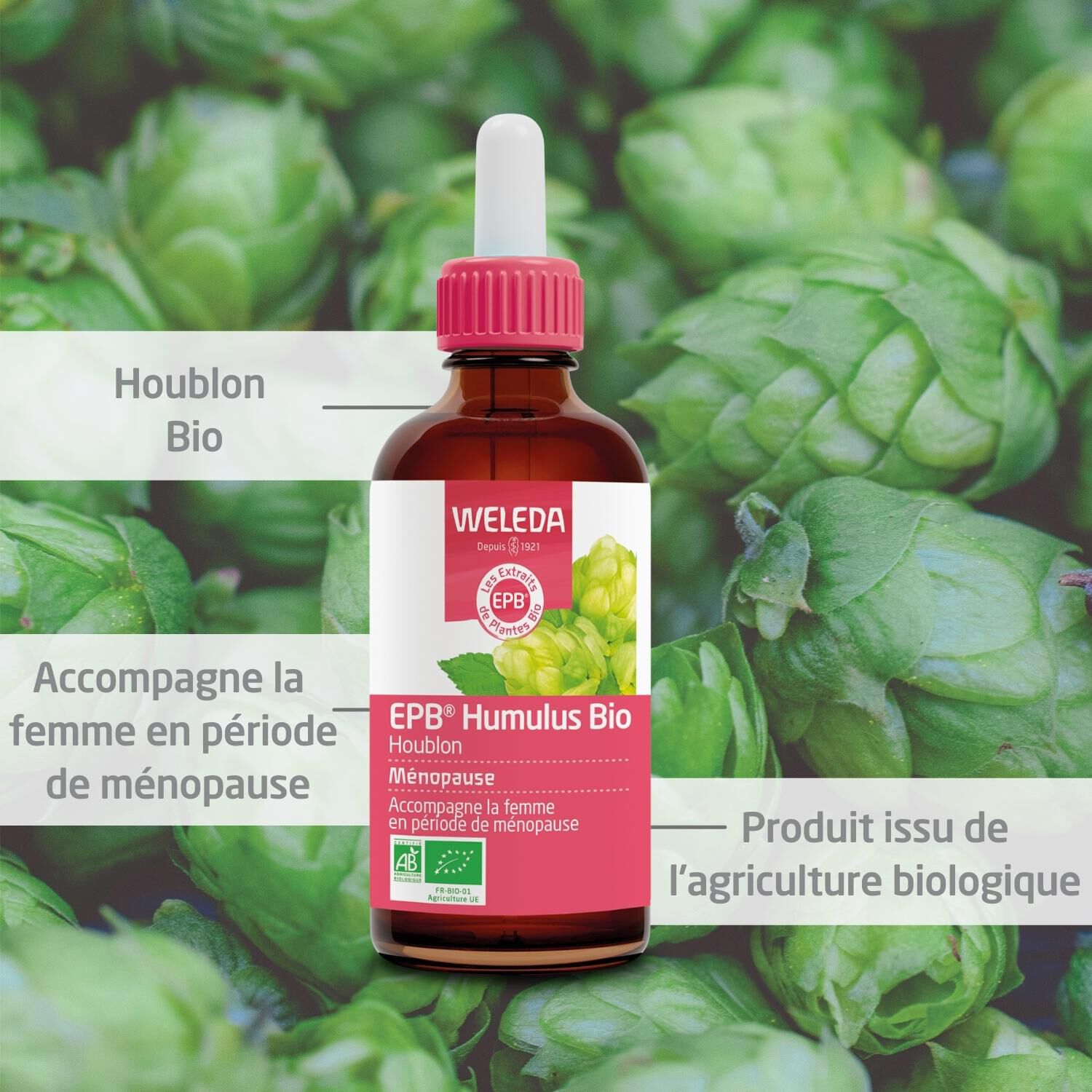Weleda EPB® Humulus Bio Ménopause - Complément Alimentaire Naturel - 60 ml
