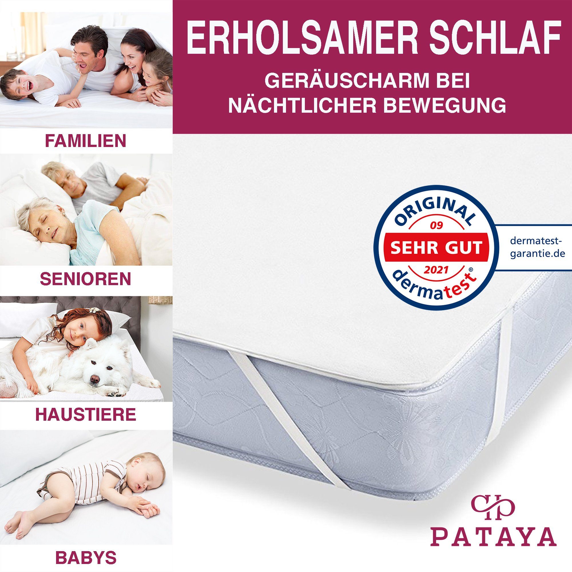 Matratzenschoner Matratzenschoner, wasserdichte Matratzenauflage Pataya, waschbar, in alle Größen, ohne Knistern, 60x120