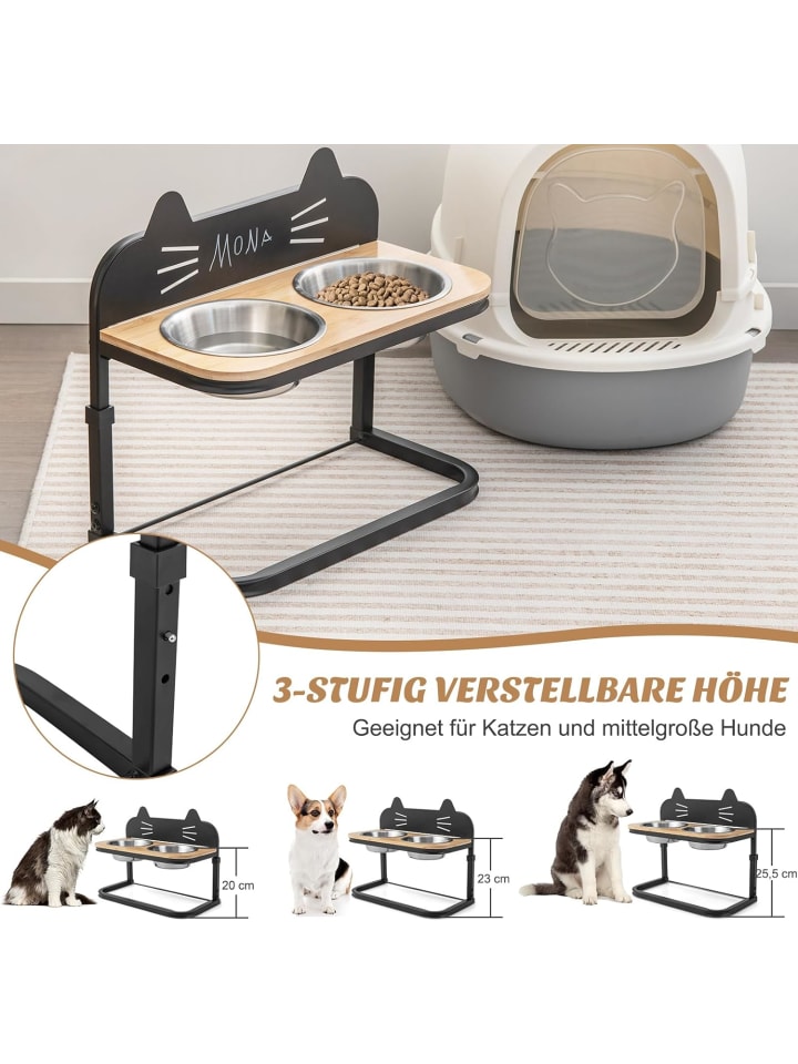 COSTWAY Hundenapf in Schwarz günstig kaufen 43 cm