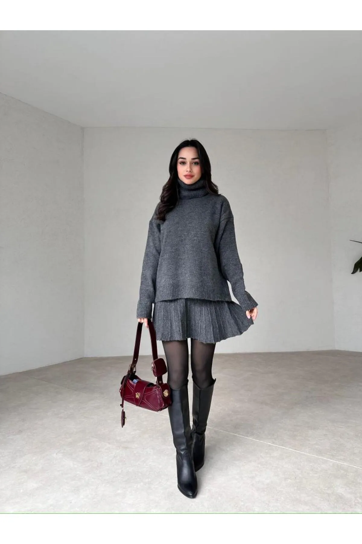 Mooi Butik  Zweiteiler - Grau - Regular Fit