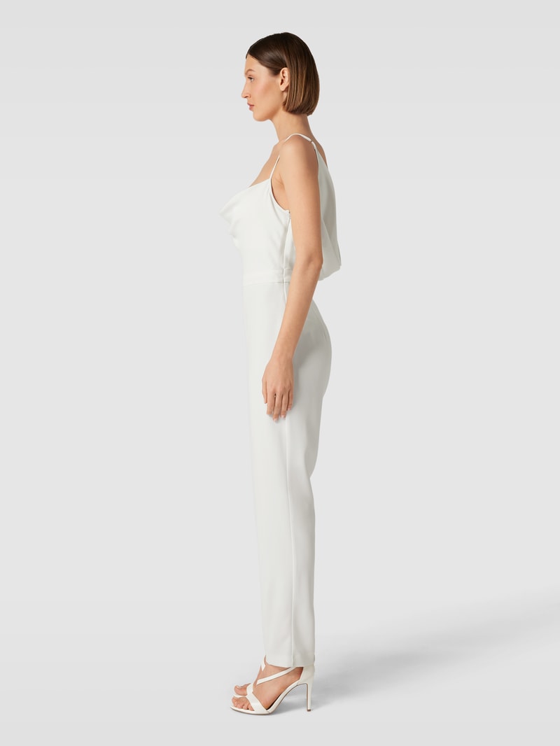 Jumpsuit mit Wasserfallausschnitt Modell 'BETSY' in weiß