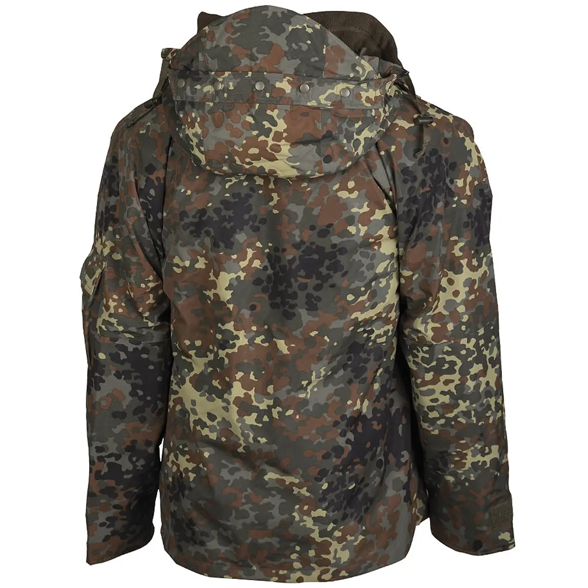 Nässeschutzjacke mit Fleecejacke flecktarn
