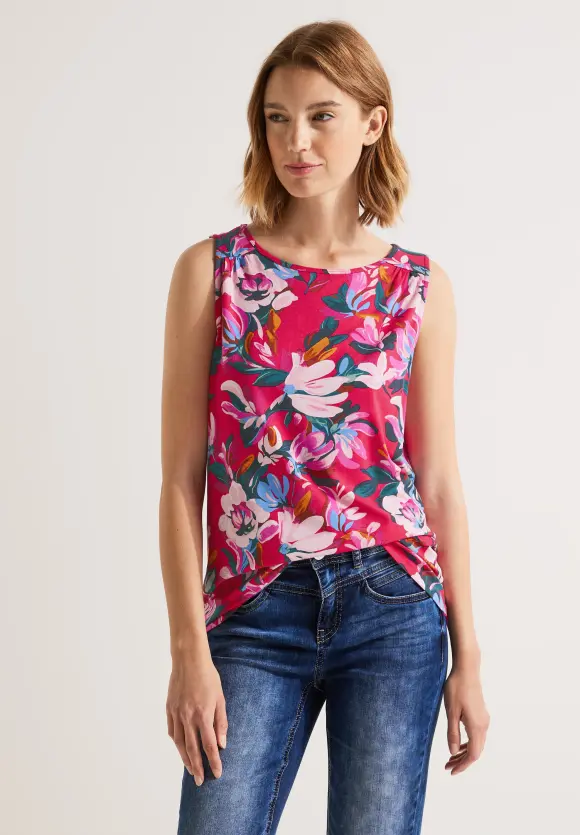Street One Top mit Blätterprint