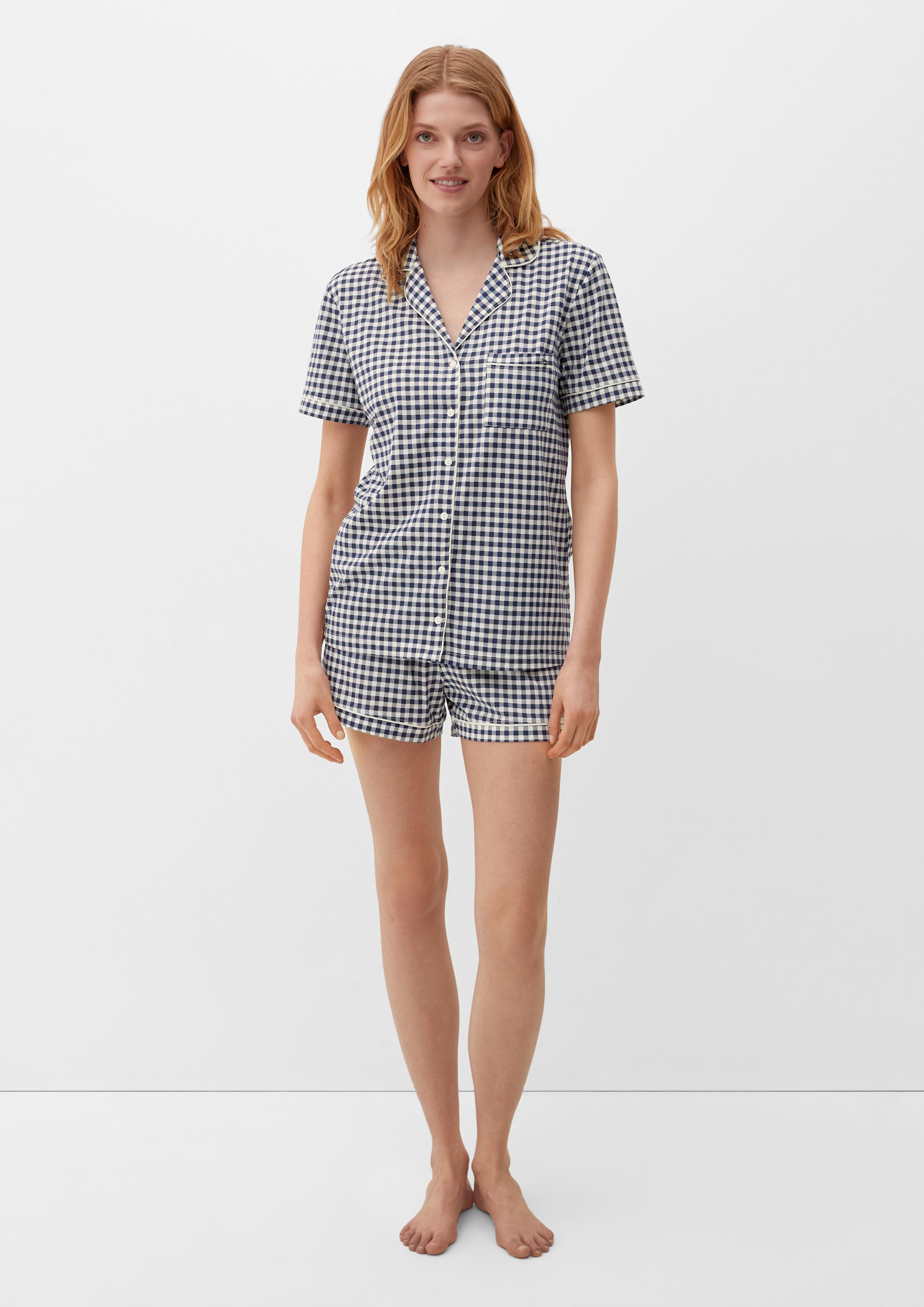 Kurzer Pyjama mit Vichy-Muster  6008449-5870
