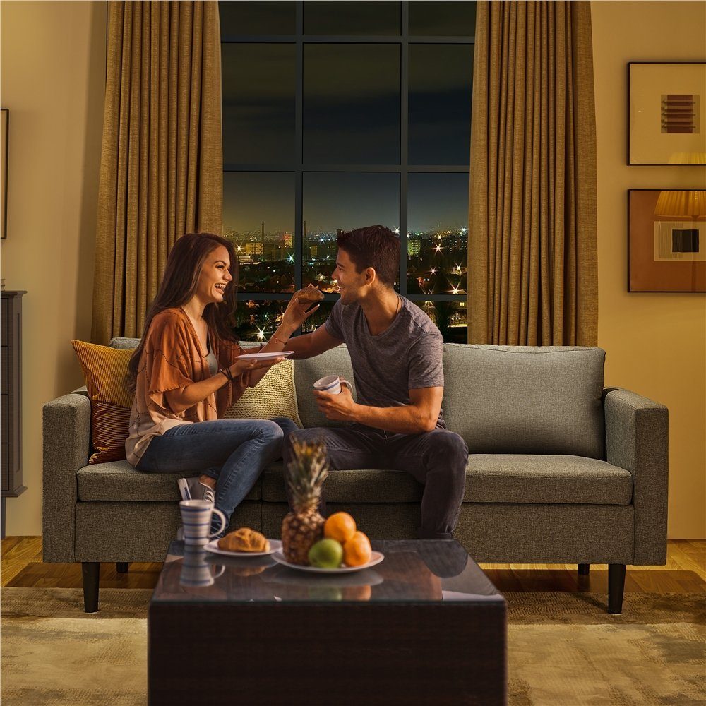 Yaheetech Schlafsofa, 3-Sitzer-Sofa Couch Polstersofa für 3 Personen, max.340 KG belastbar