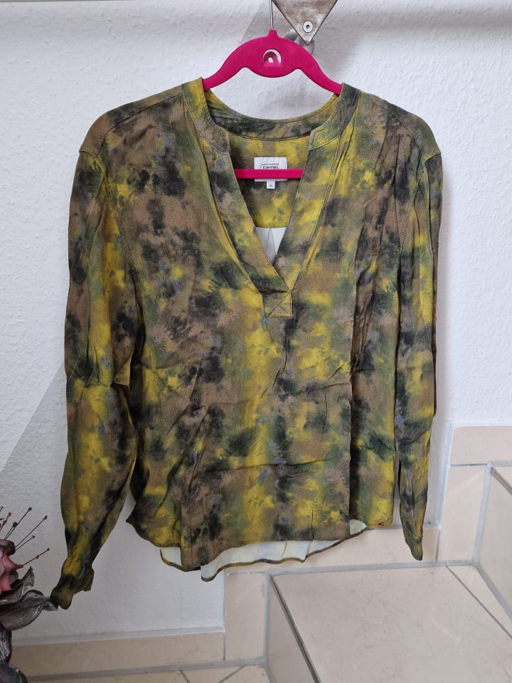 Camel Active Bluse in Khaki/ Gelb günstig kaufen M