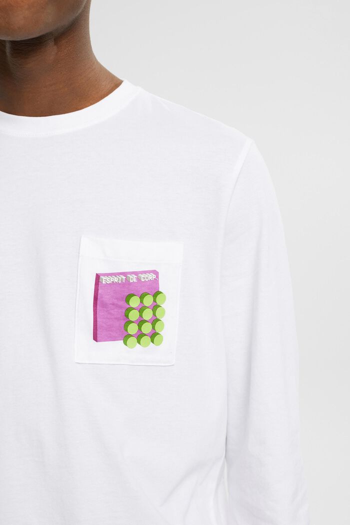 Jersey-Longsleeve mit Print auf der Brust