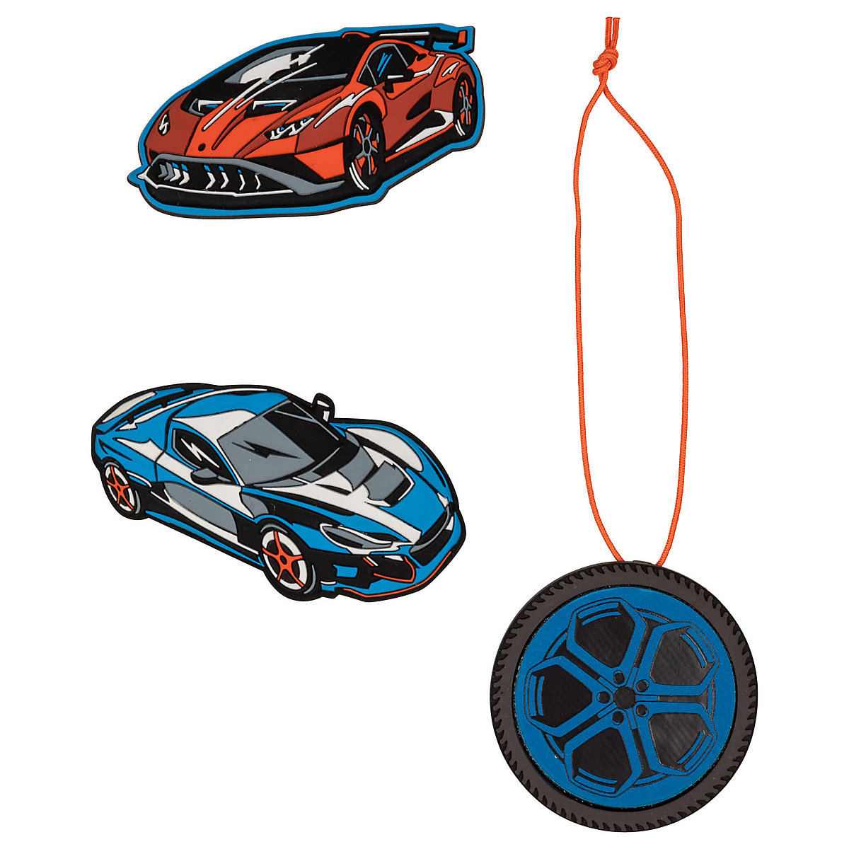 Schulrucksackset ErgoFlex SUPERFLASH EXKLUSIV Supercar, 5-tlg., inkl. Wechselbuttons (2023)