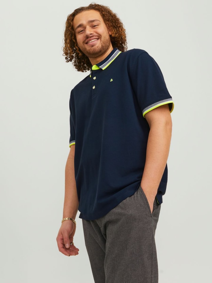 JACK & JONES PLUS Poloshirt in Dark Navy günstig kaufen