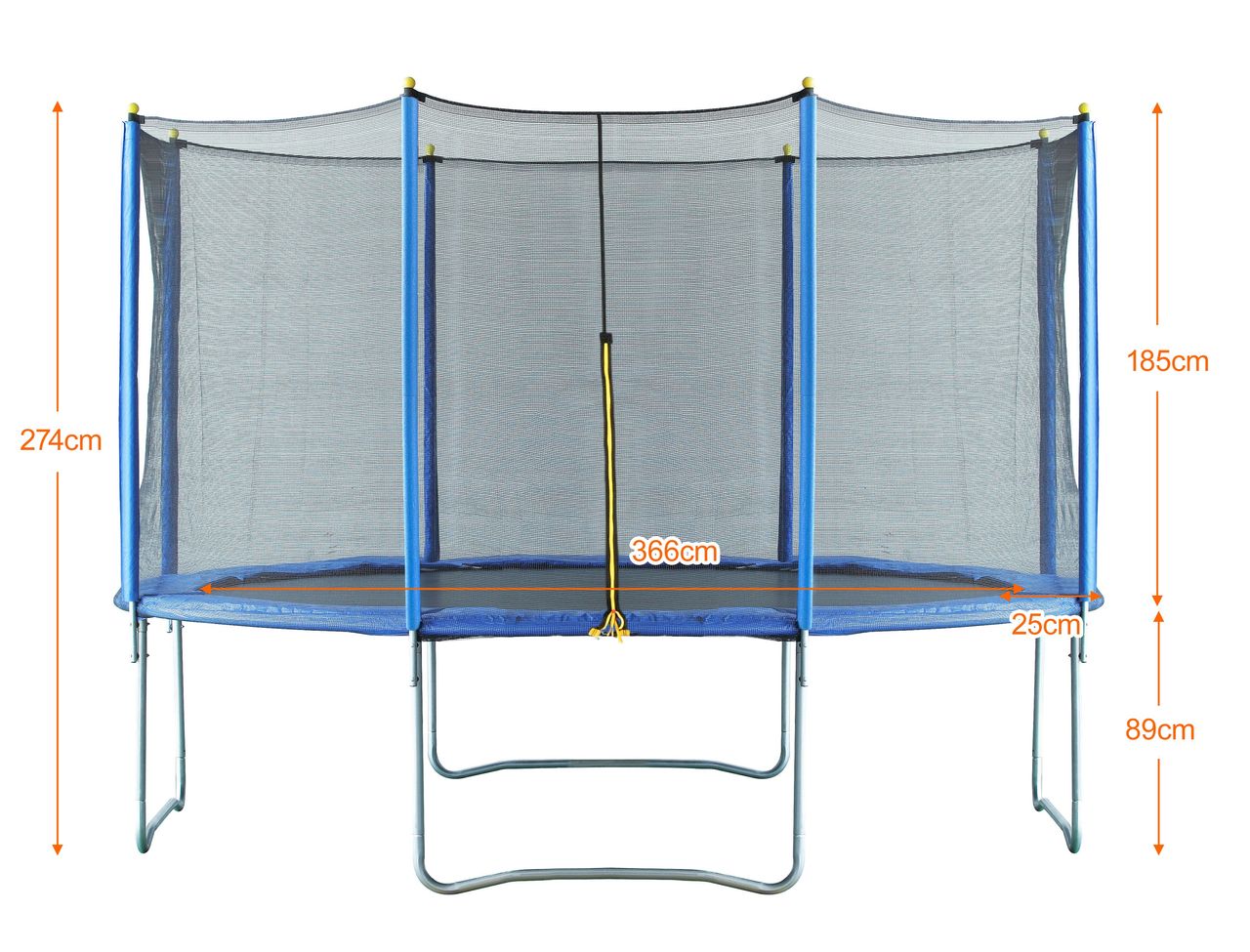 TOPFIT Trampolin Komplett-Set, 366 cm