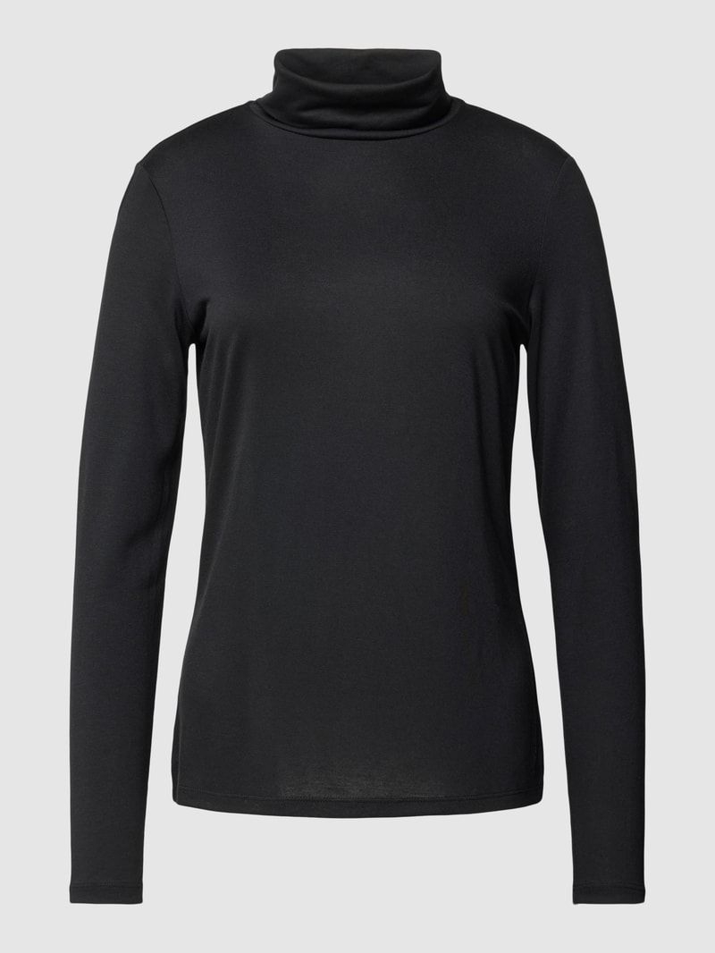 Longsleeve mit Rollkragen in schwarz