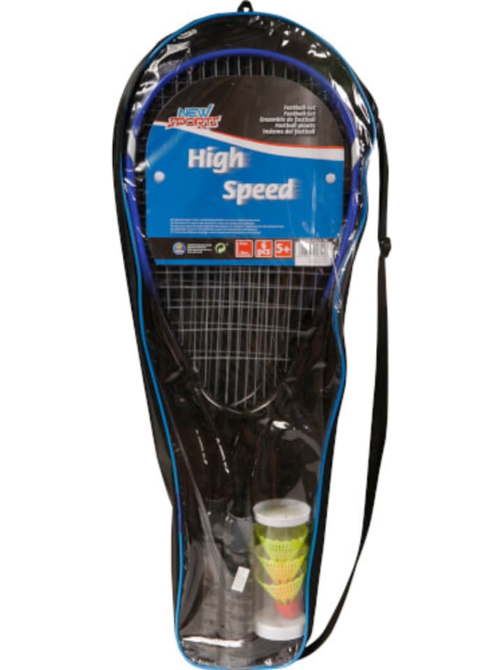 New Sports Speedbadminton Set in Tasche mit 2 Aluminium Schlägern und 3 Bälle - ab 5 J. günstig kaufen onesize
