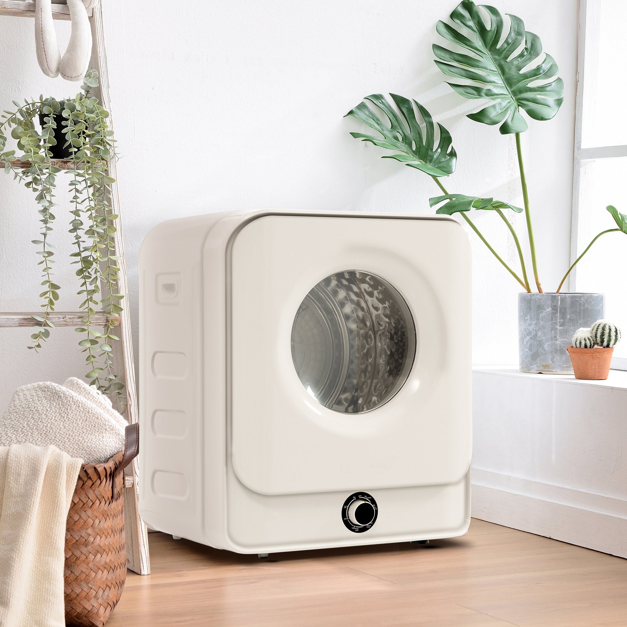 Ulife Ablufttrockner mit PTC-Heizelement, freistehend/hängend, Edelstahltrockner, 3 kg, mini-Wäschetrockner mit Doppelte Filterung