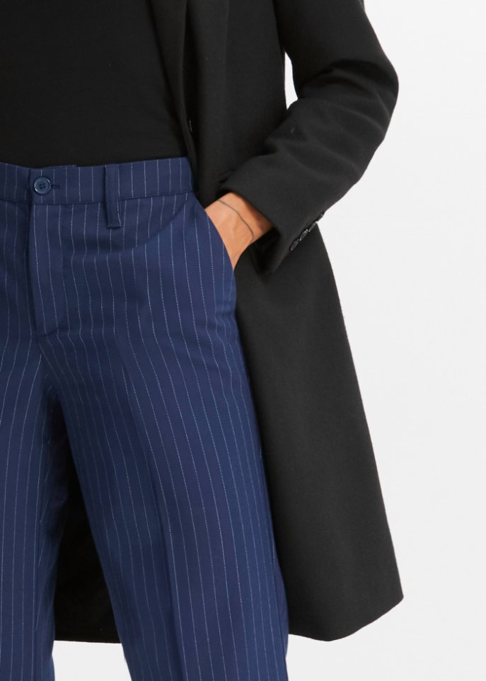 Nadelstreifen-Hose mit weitem Bein