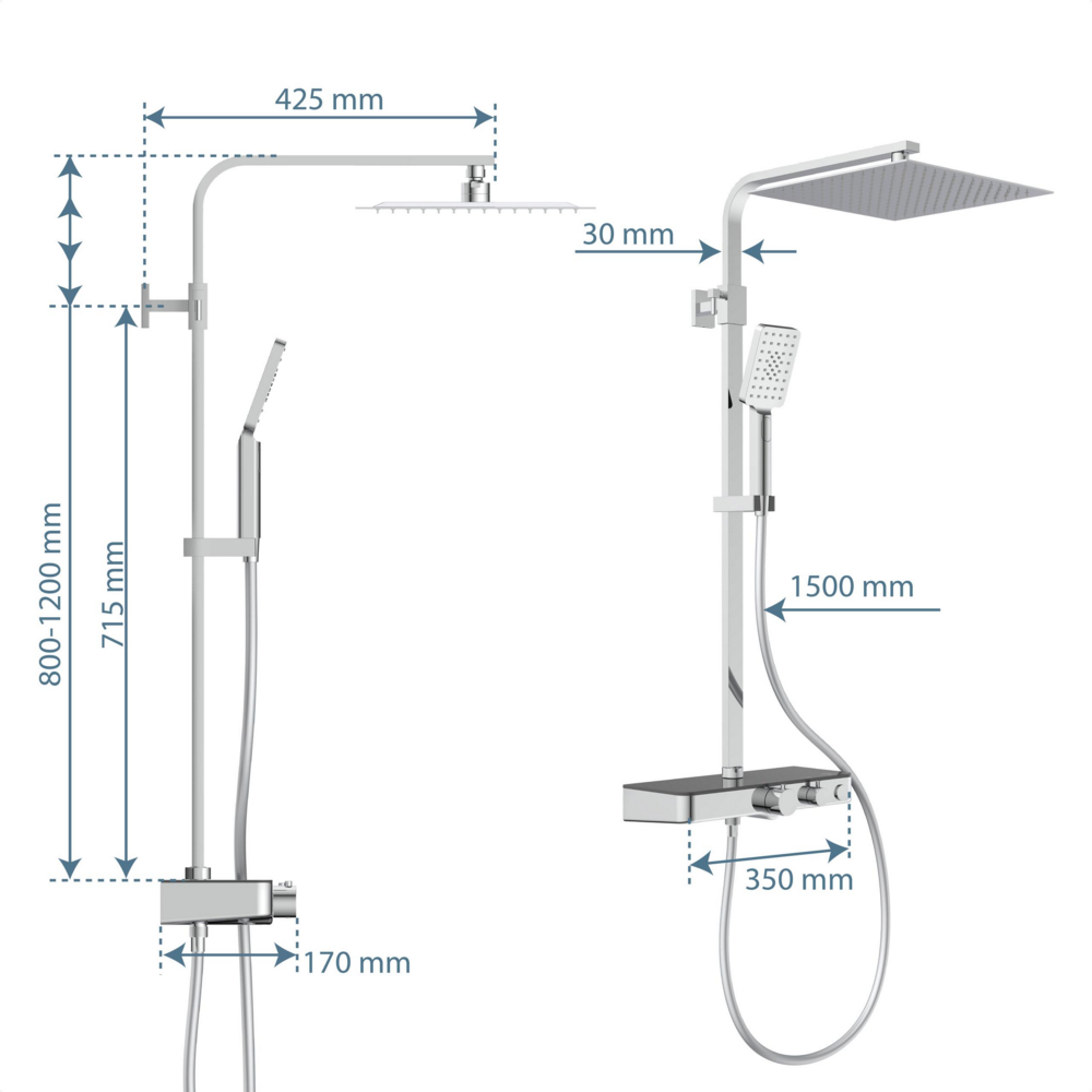 Schütte Duschset OCEAN Chrom/Anthrazit