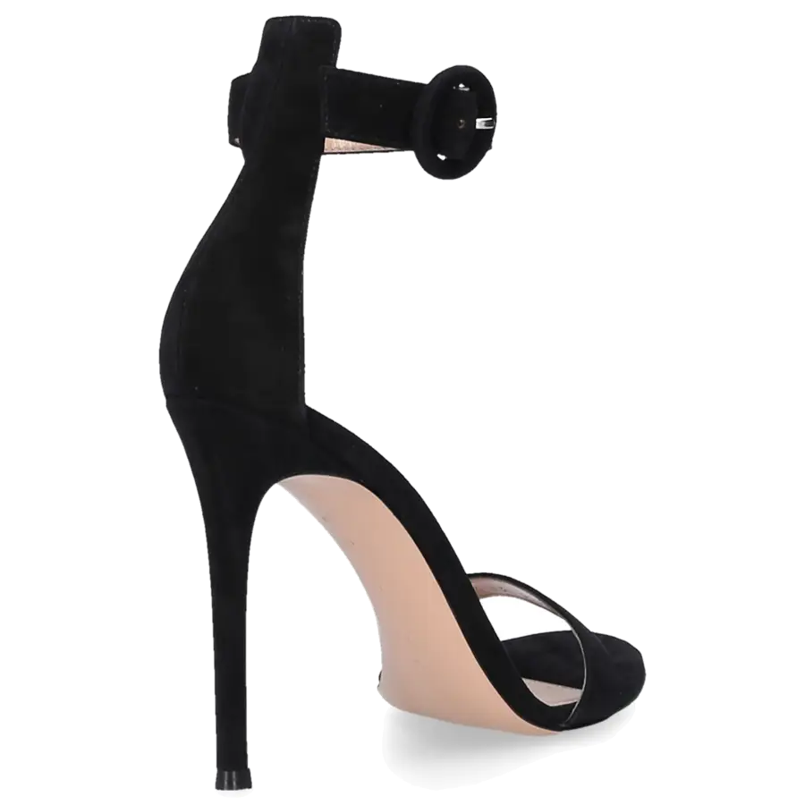 Gianvito Rossi - Sandalen PORTOFINO 105 Veloursleder - schwarz