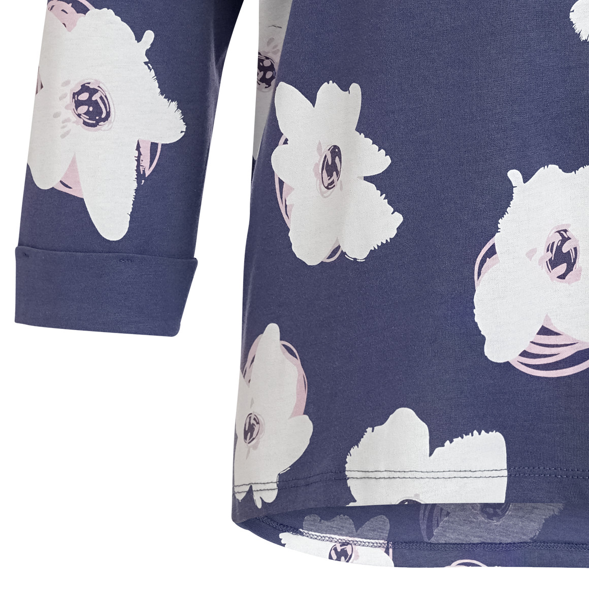 Damen Schlafshirt mit Blumen-Print