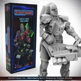 Starfinder Miniatures: Half-Orc Soldier