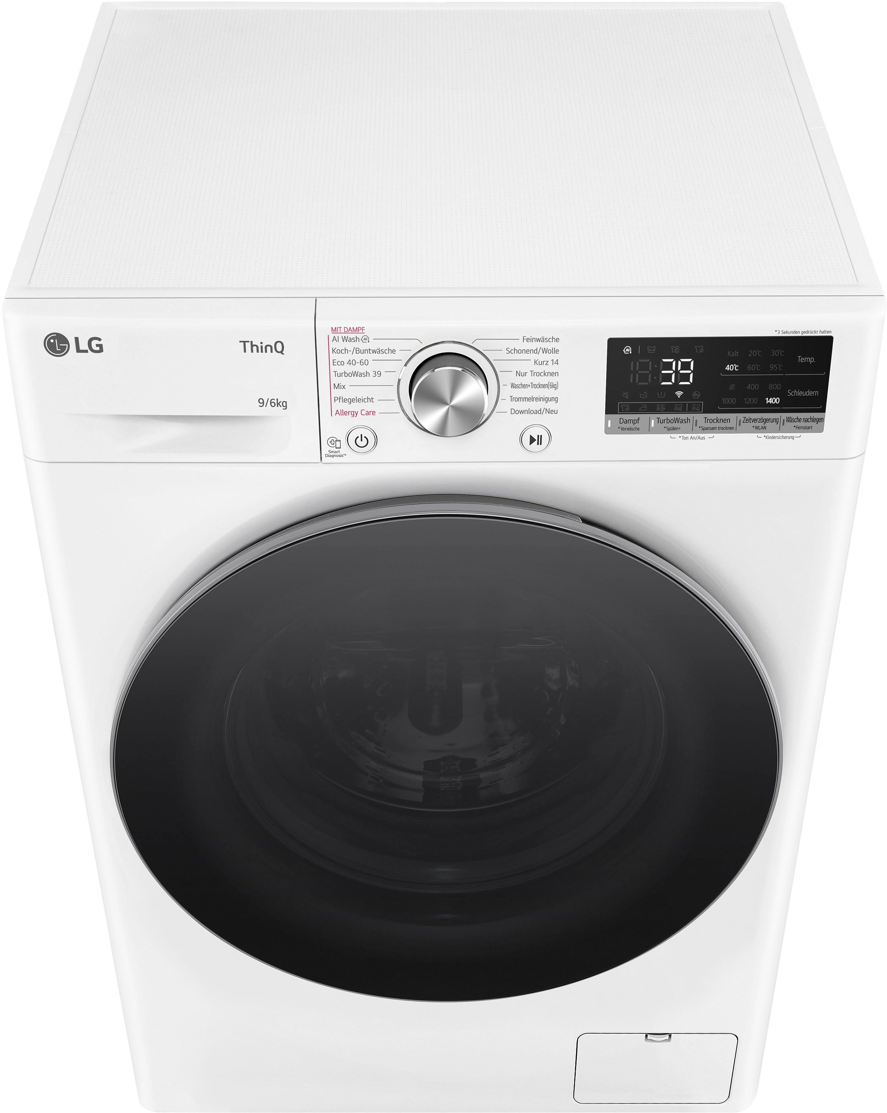 LG Waschtrockner Serie 7 W4WR70961, 9 kg, 6 kg, 1400 U/min