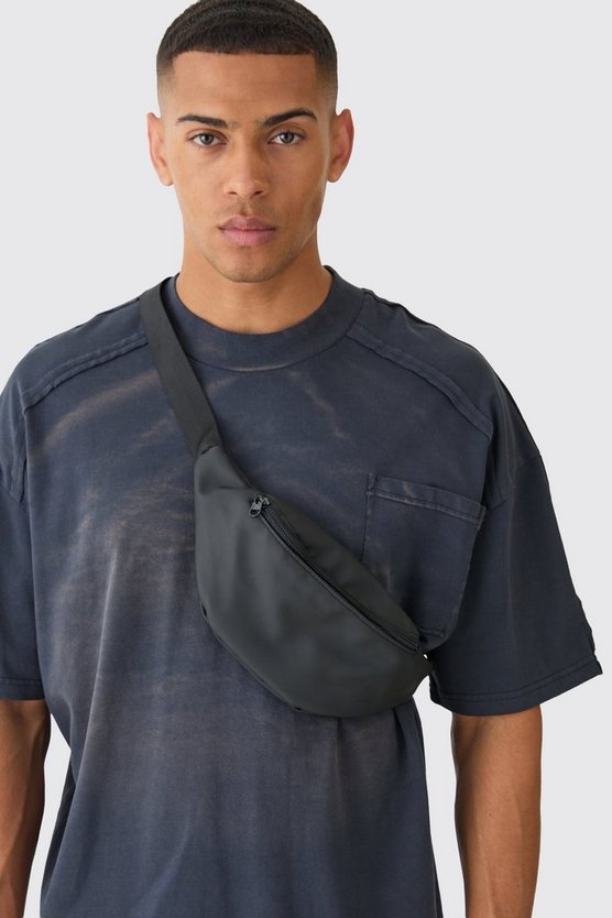 Schwarze Basic Gürteltasche