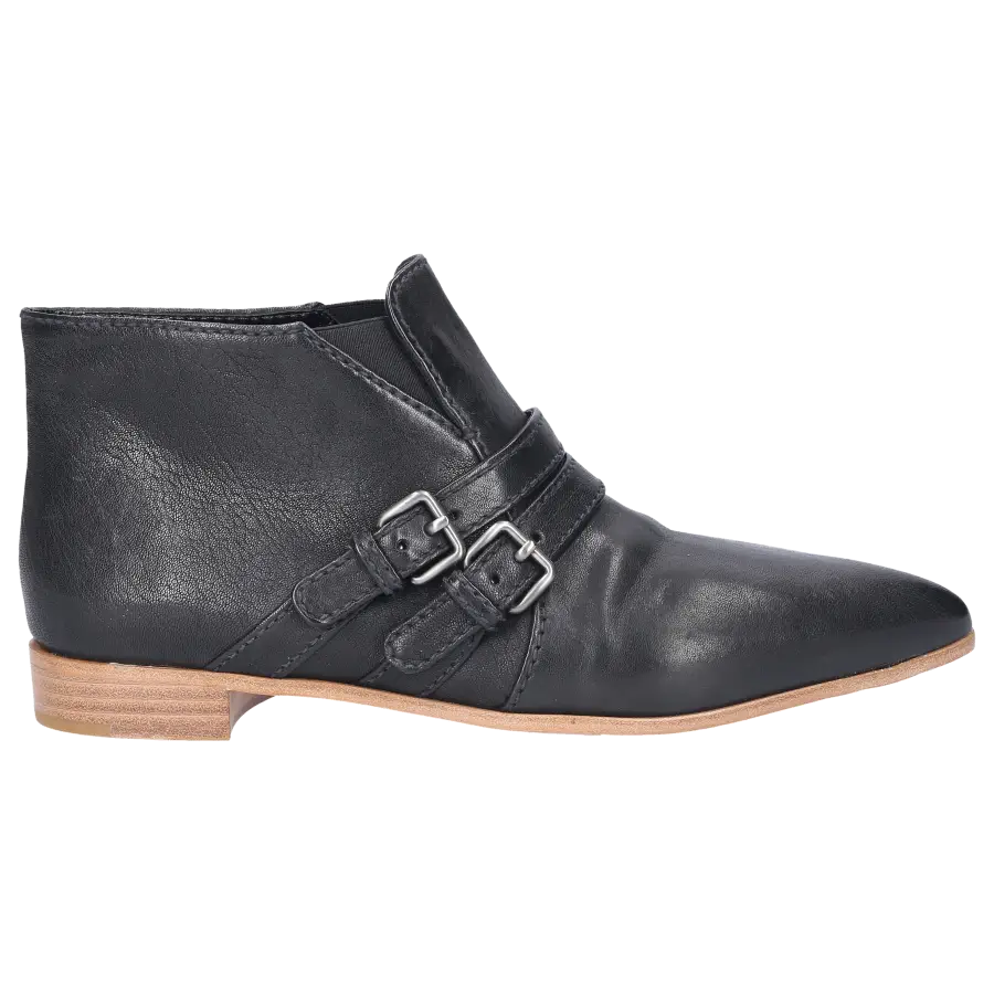Miu Miu - Cowboy-/ Bikerstiefeletten Kalbsleder - schwarz