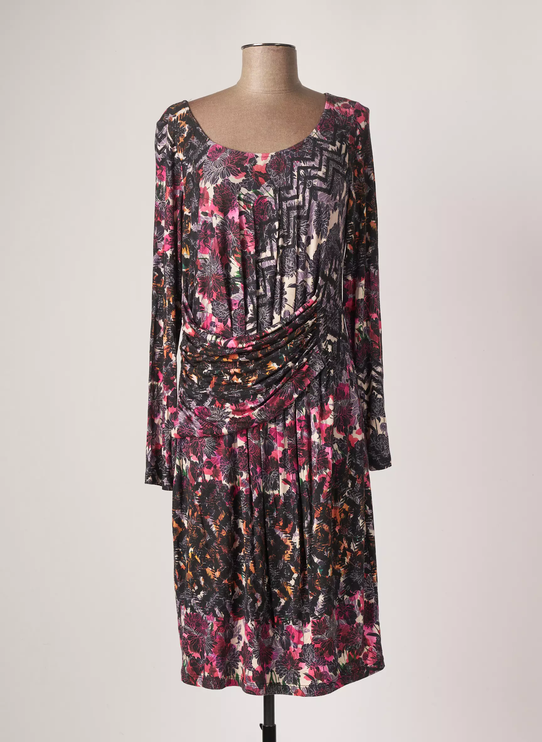 Eroke Robes Mi Longues Femme couleur rose