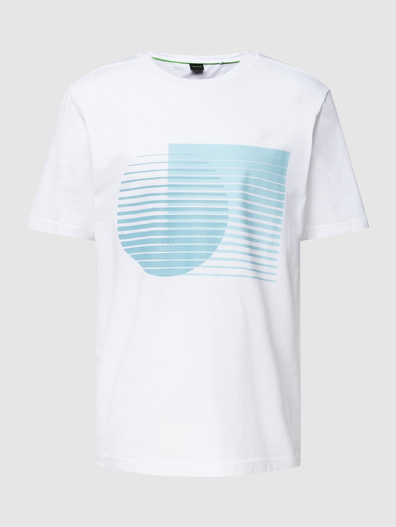 T-Shirt mit Motiv-Print Modell 'Tee 6' in weiß