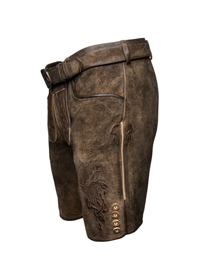 Spieth & Wensky Lederhose Wayen in braun günstig kaufen