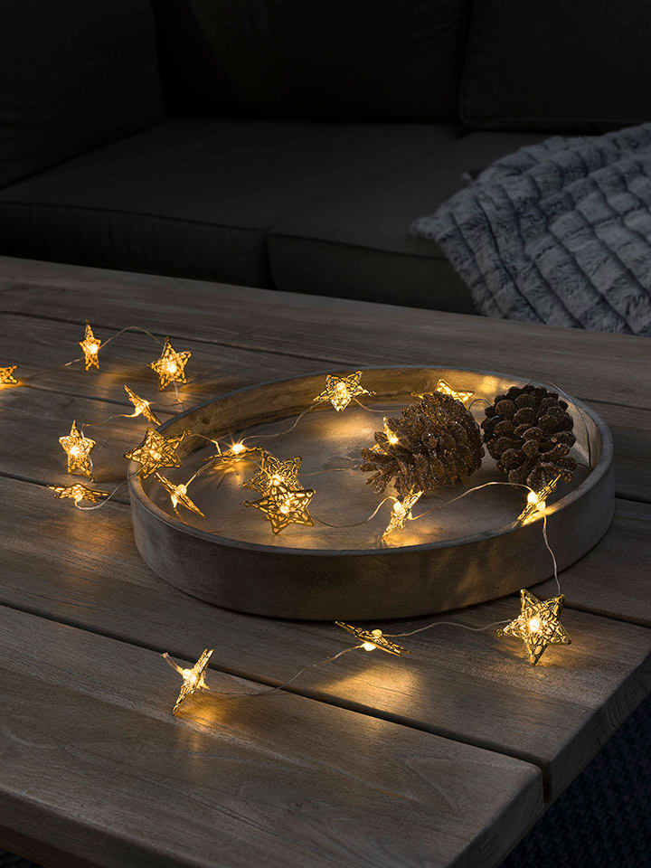 Konstsmide LED-Dekolichterkette ''Sterne'' in Gold/ Warmweiß günstig kaufen onesize