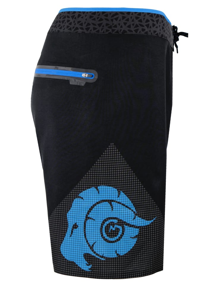 GUGGEN MOUNTAIN Badehose Kariert in Blau günstig kaufen