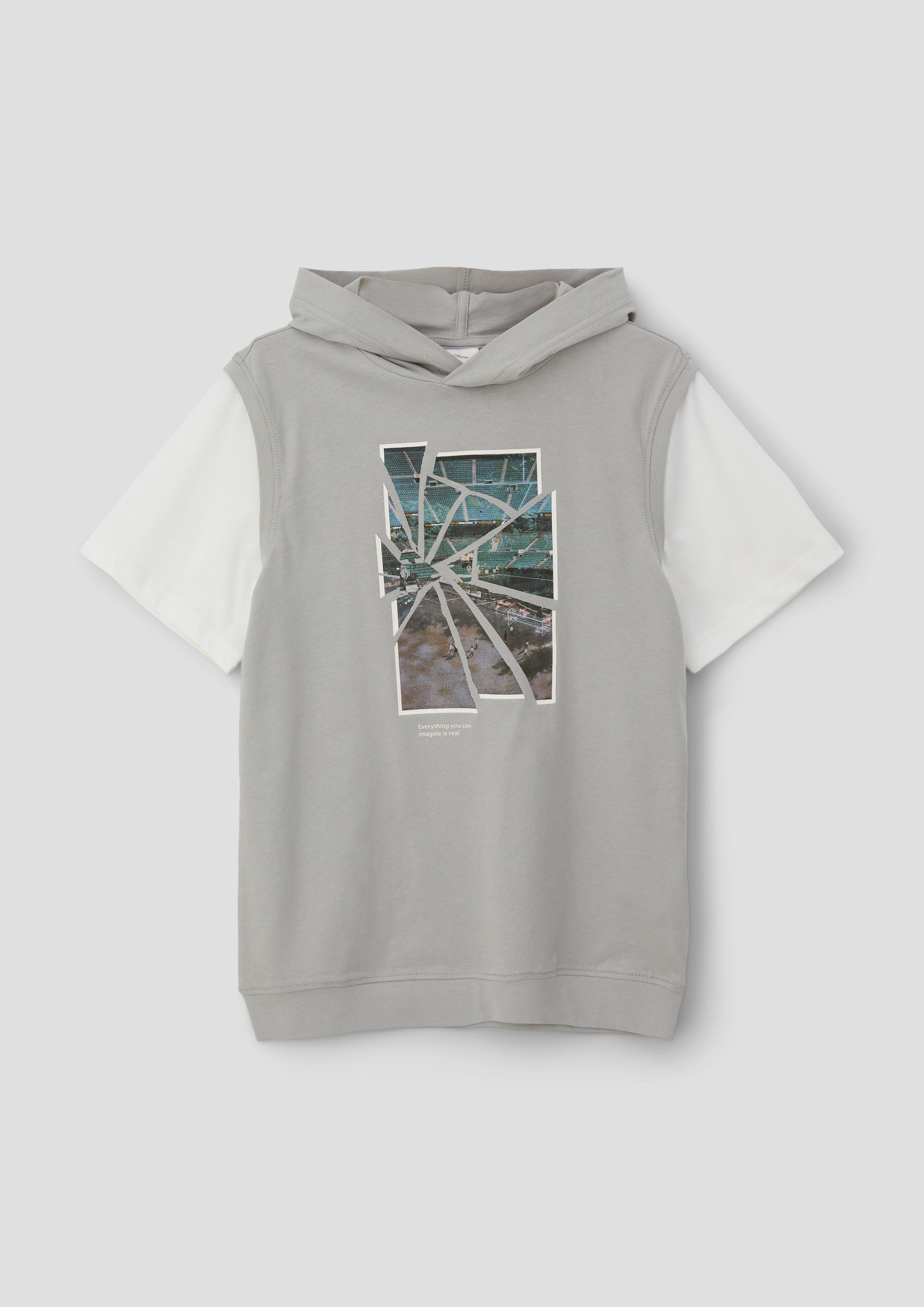 Kapuzenshirt mit Kontrast-Ärmeln  2143083-9114