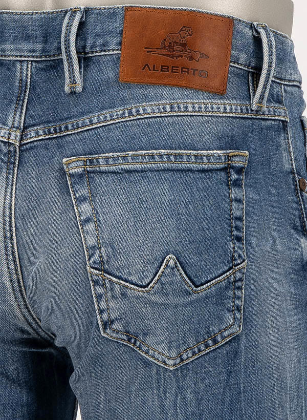 Alberto, Jeans Slipe, Tapered Fit, Bio Baumwoll-Stretch, blau
