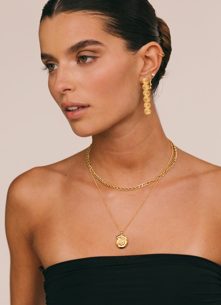 Wildthings Ocean Swirl necklace gold plated