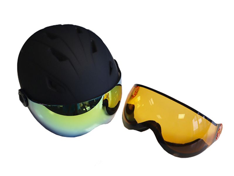 Vizorz 58 - 61 cm Schwarze Skihelm Mit Visier