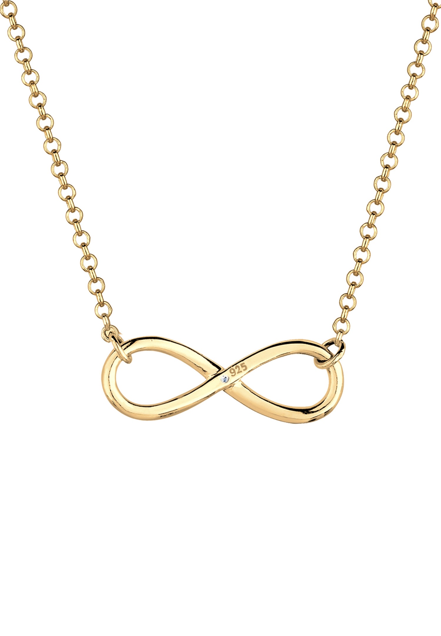 Colgante infinito para mujer de Elli DIAMONDS con diamante (0,03 ct.) en plata de ley 925.