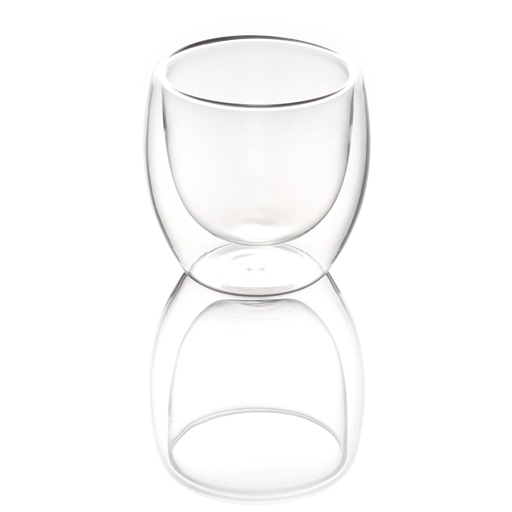 Hanseküche Espressoglas Doppelwandige Espressotassen 4er Set (4x80ml), Borosilikatglas, Hartes Borosilikatglas, Wärmehaltend