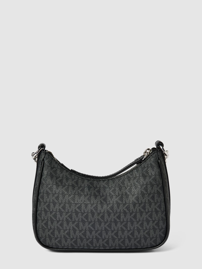 Pochette mit Allover-Logo Modell 'JET SET CHARM' in schwarz