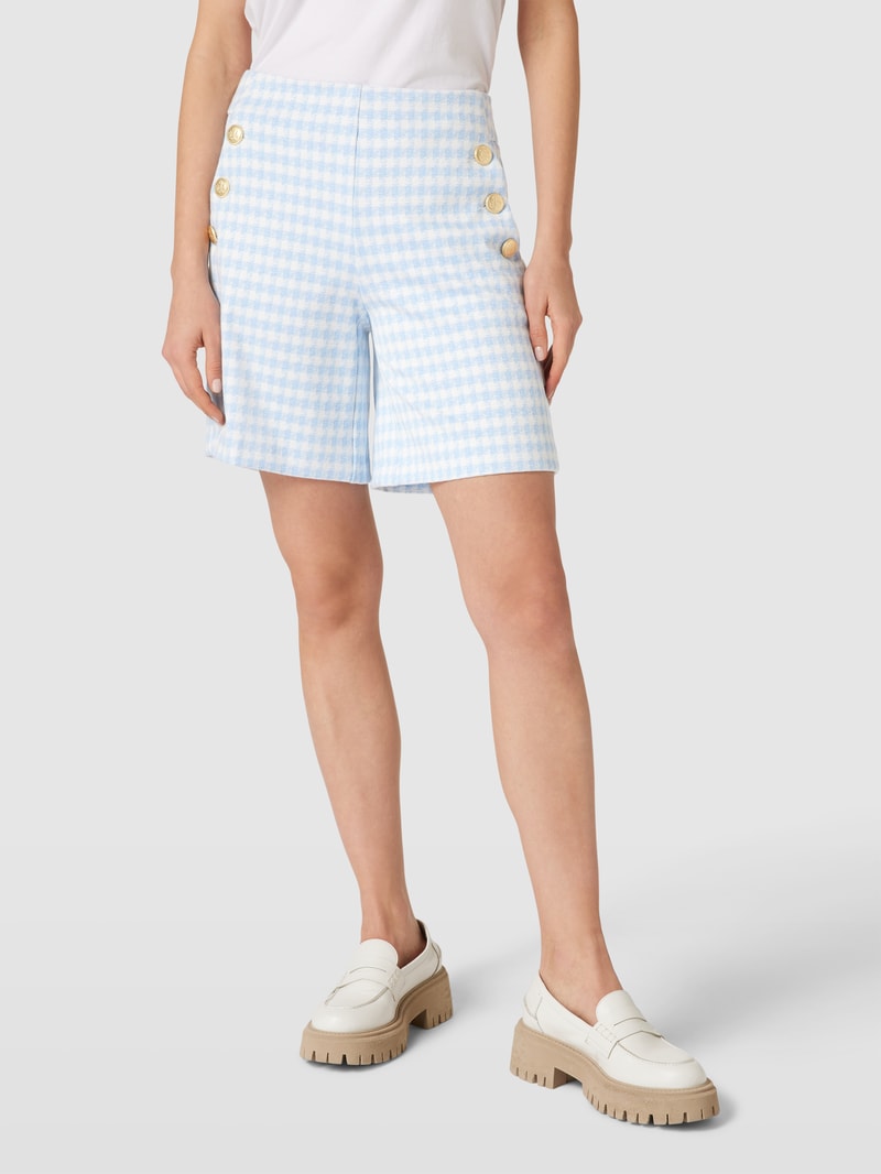 Bermudas mit Karomuster Modell 'BRADY' in hellblau