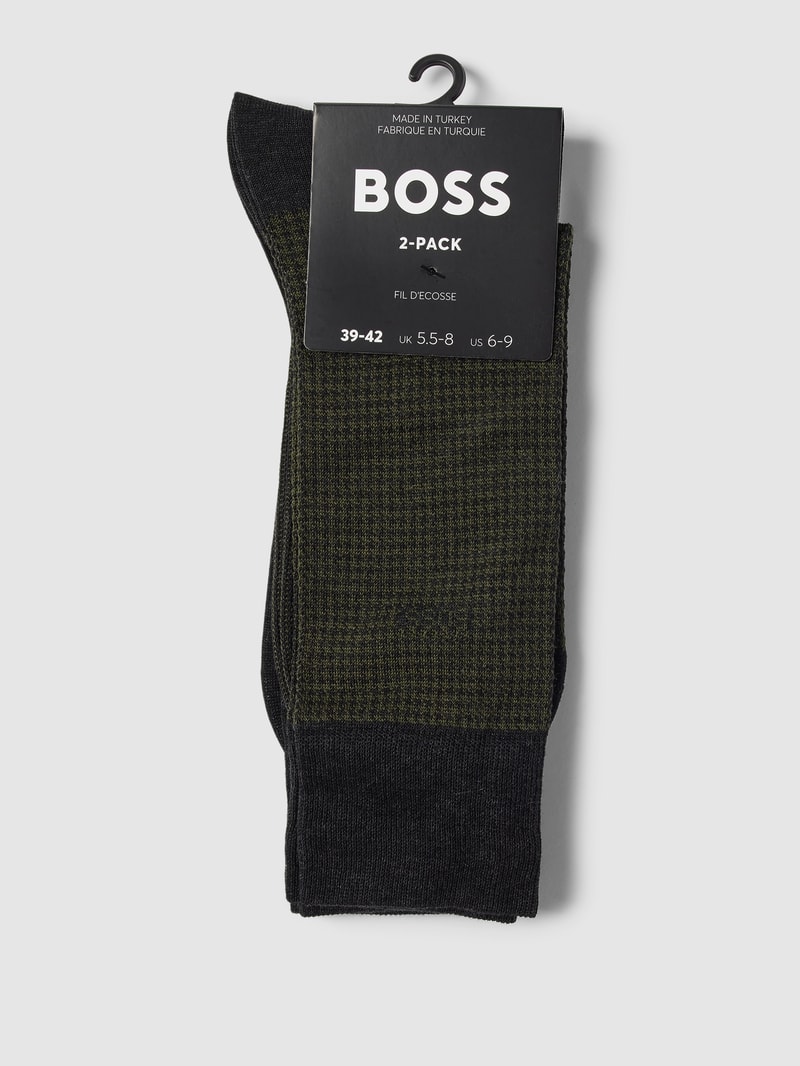 Socken mit Label-Detail im 2er-Pack in anthrazit