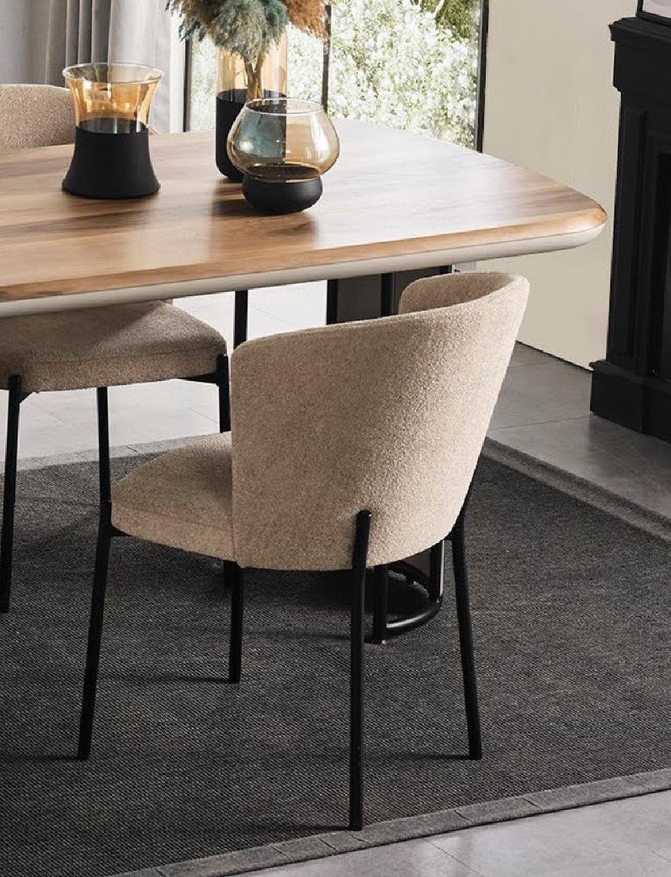 JVmoebel Esszimmer-Set Set Esstisch 4x Stühle Lehn Stuhl Garnitur Tische Esszimmer Gruppe, (5-St)
