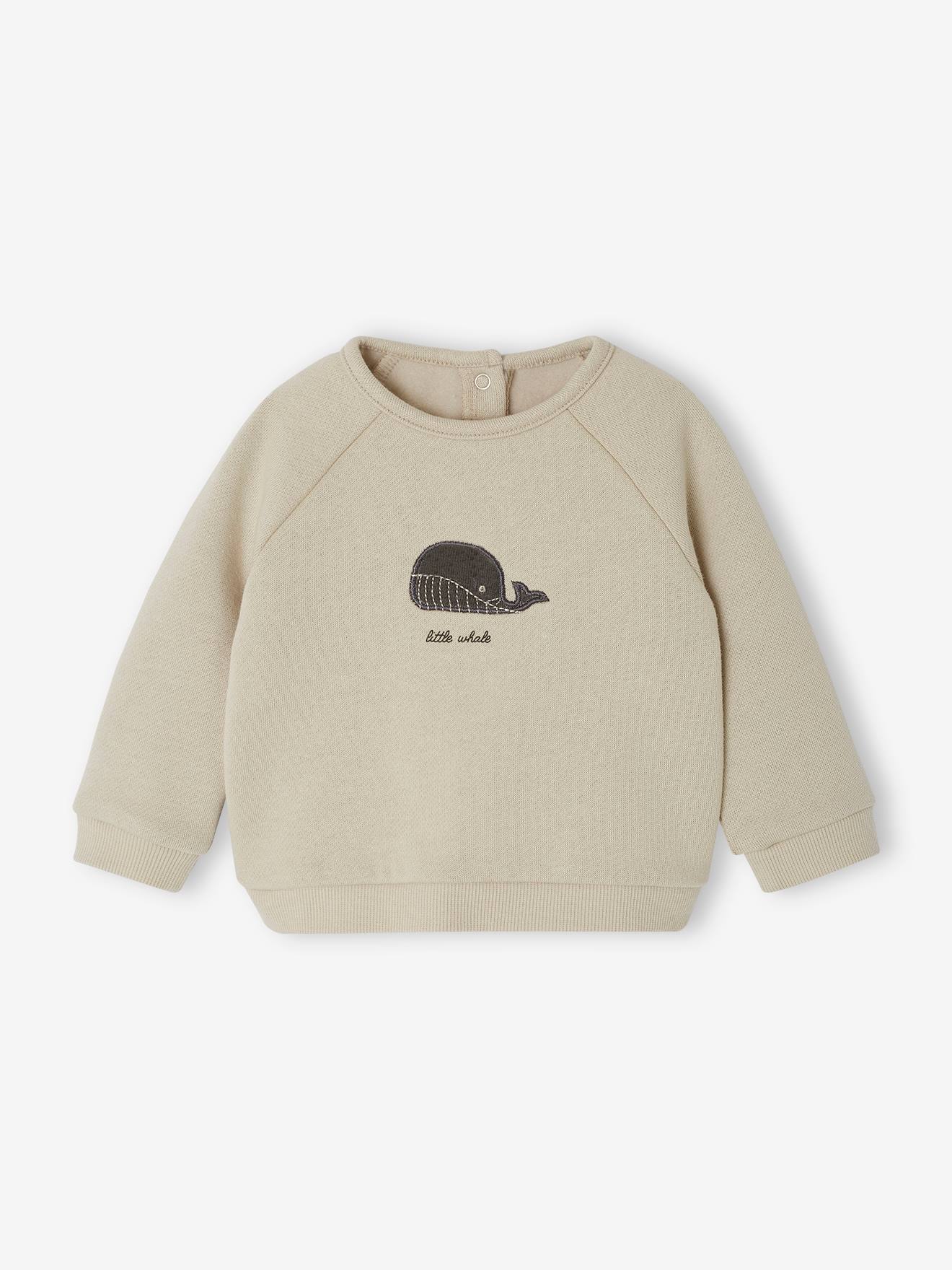 Vertbaudet Baby-Set: Sweatshirt & Hose - grau meliert