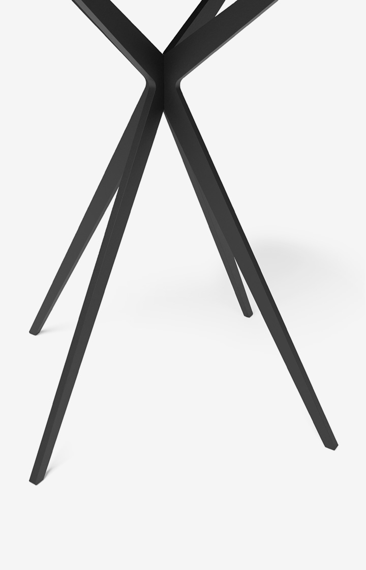 Beistelltisch JOOP! CURVES mit Marmorkeramikplatte, 45 x 52 cm in Schwarz