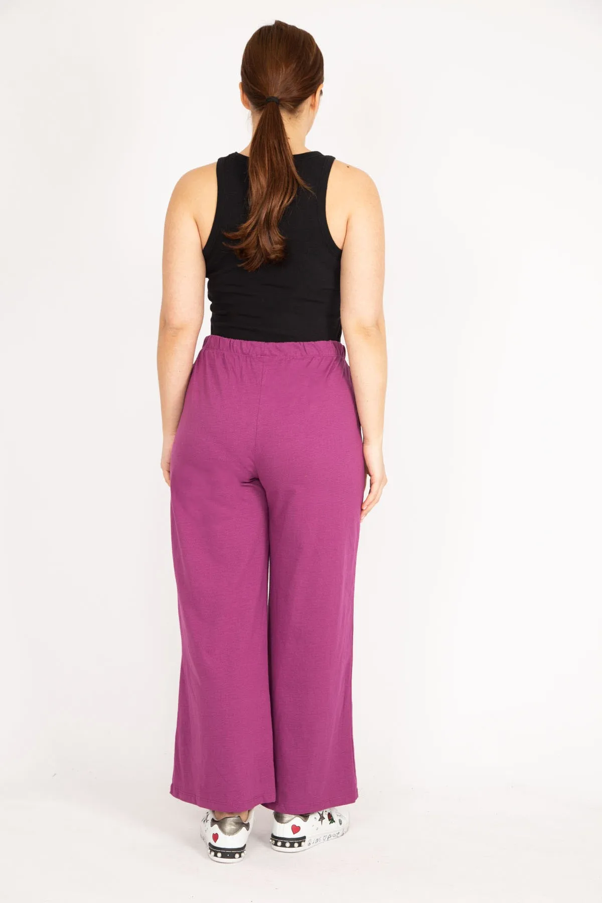 Şans  Damen-Jogginghose von Fujya, große Größe, weites Bein, unten, 65n35988