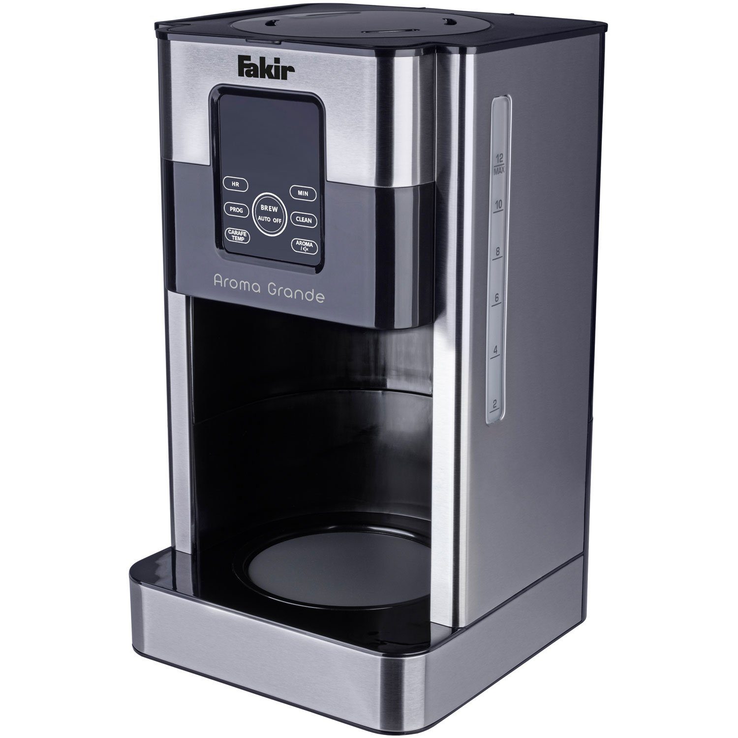 FAKIR Filterkaffeemaschine Aroma Grande, 1.8l Kaffeekanne, Edelstahl, Touch-Display, Dauerfilter, Timer, Selbstreinigung